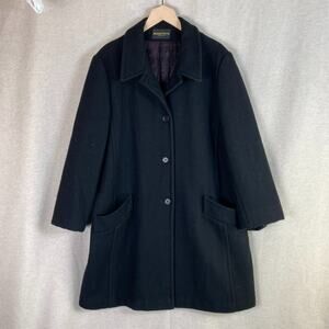 Vintage Michelle Francois Womens Wool Pea Coat Size 14/16 Button Front Overcoat